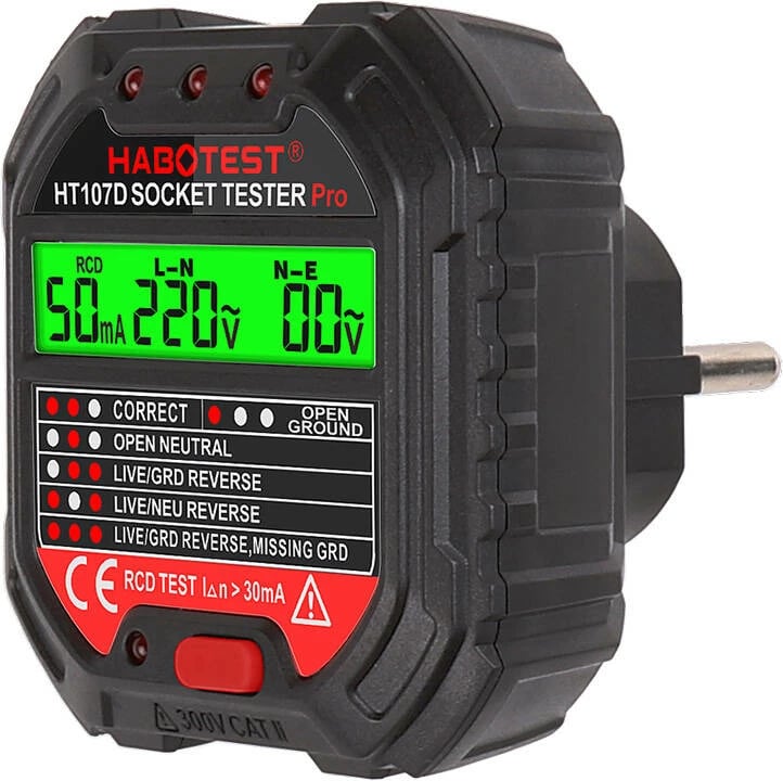 Tester prizash Habotest HT107D me ekran dixhital, i zi