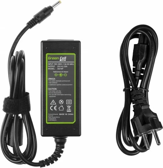 Adapter rryme Green Cell PRO AD76P për Lenovo Yoga 510, 20V 2.25A 45W, 4.0-1.7mm, i zi