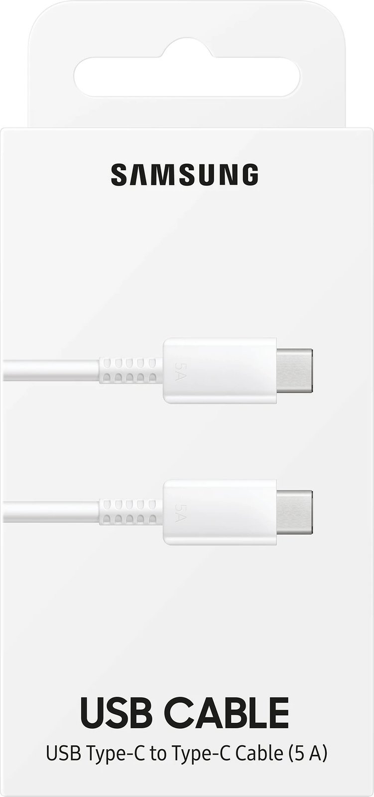 Kabllo USB-C në USB-C Samsung EP-DN975, 1m, 5A/100W, e bardhë