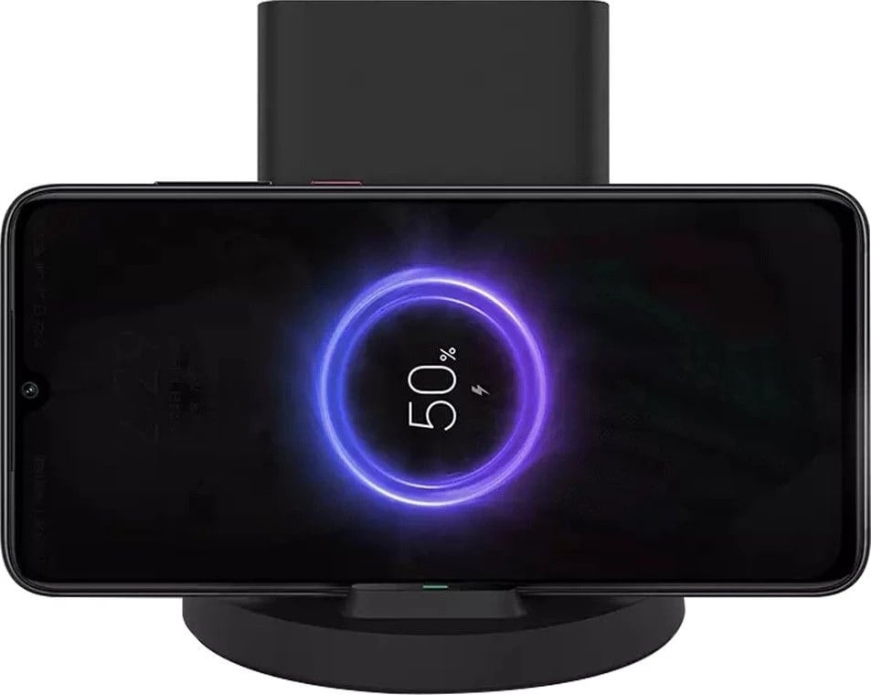 Karikues dhe mbajtëse për celular Xiaomi Mi, 20W, wireless, i zi