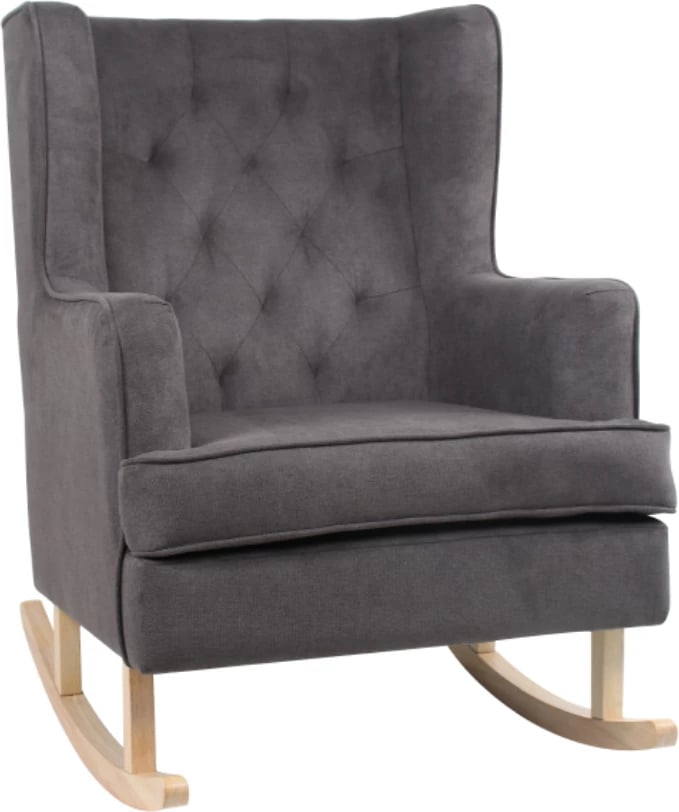 Karrige lëkundëse Grandma, ngjyrë gri, 72x97x100