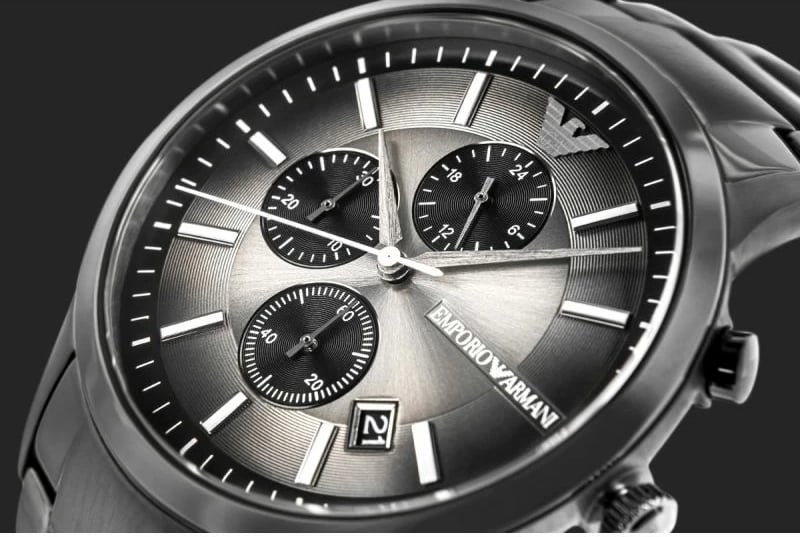 Orë dore për meshkuj Emporio Armani, titanium