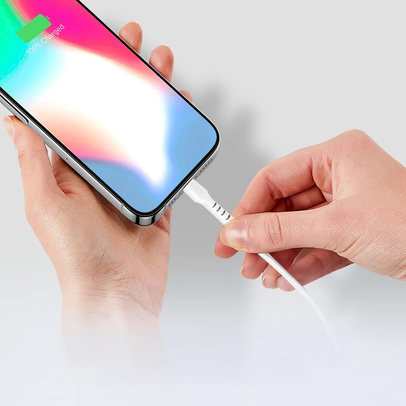 Kabllo USB-C SBS TECABLETCC10W, 1m, 25W, e bardhë
