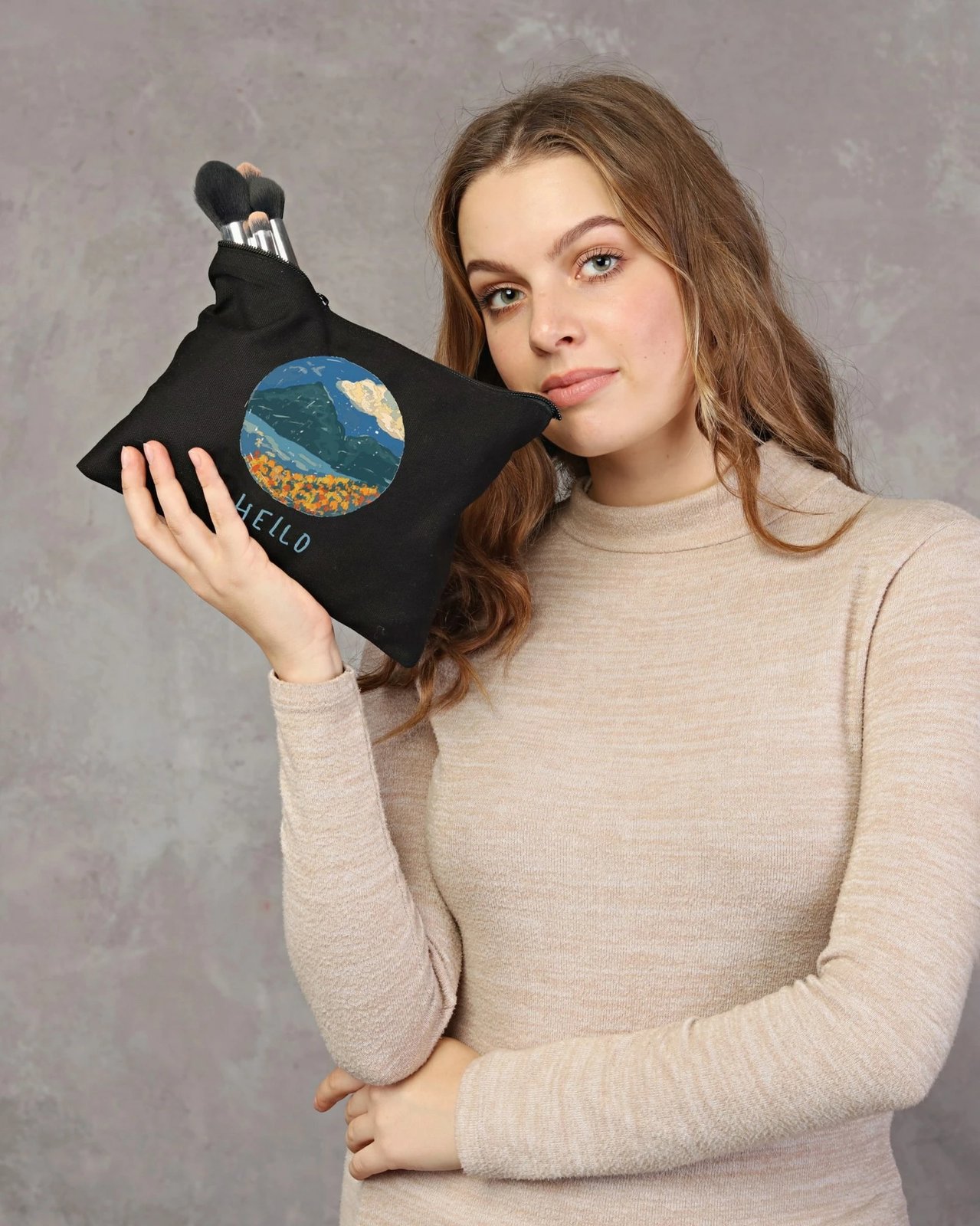 Çantë për make-up Zoozie Bags, e zezë, 25x18cm