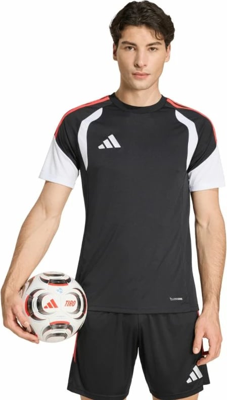 Fanellë futbolli adidas për meshkuj, e zezë e bardhë e kuqe