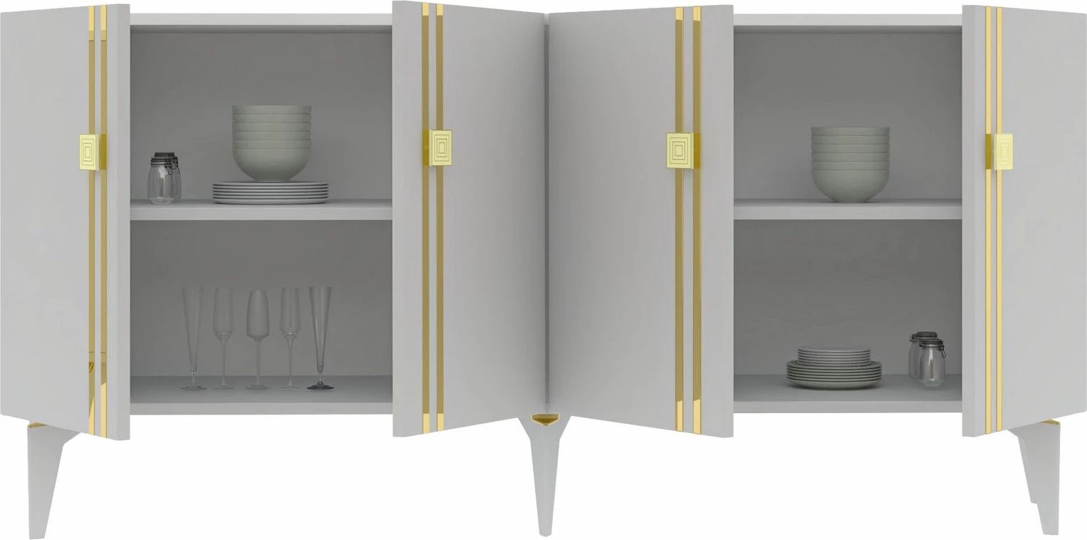 Konsolë Skye Decor, Bahar KB150, e bardhë