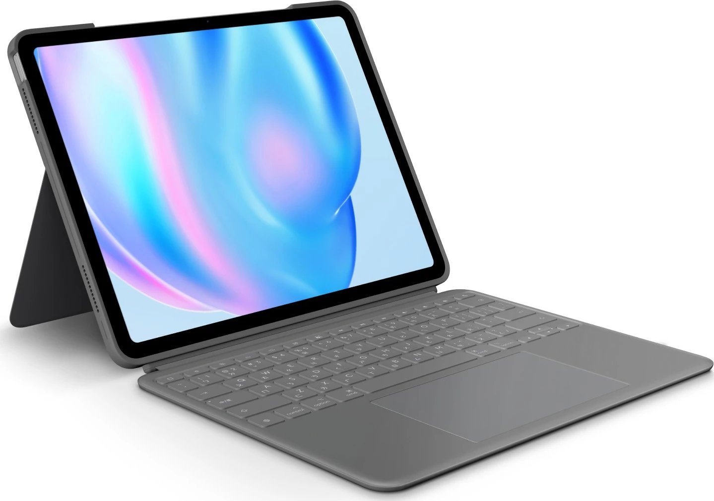 Mbështjellës tastierë Logitech Combo Touch, QWERTZ, Swiss, Trackpad, iPad Air 13-inch, Gri