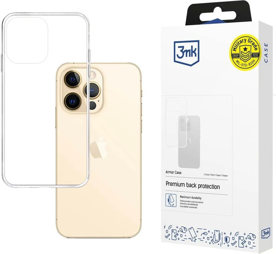 Mbështjellës 3mk Armor Case për iPhone 13 Pro Max, transparent