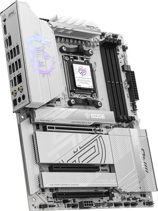 Pllakë amë MSI MPG X870E EDGE TI WIFI, Socket AM5, DDR5, ATX, Bardhë