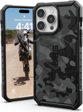 Mbështjellës UAG Pathfinder MagSafe për iPhone 15 Pro Max, moro i zi