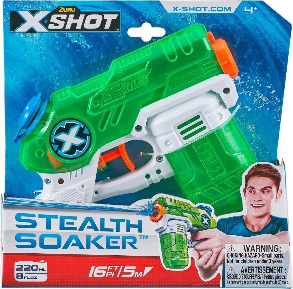 Pistoletë uji ZURU X-Shot Stealth Soaker, 220 ml, Ngjyra të përziera
