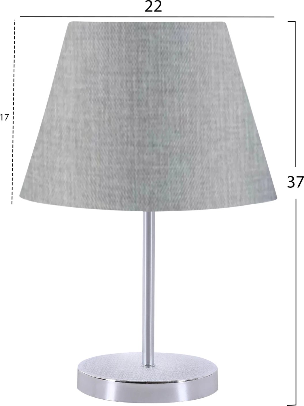 Llambë tavoline moderne, ngjyrë gri dhe argjendi, FH7599.02