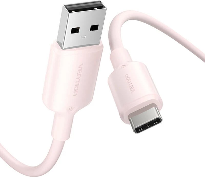 Kabllo USB 2.0 A në USB-C Vention CTQPH, 2m, Rozë