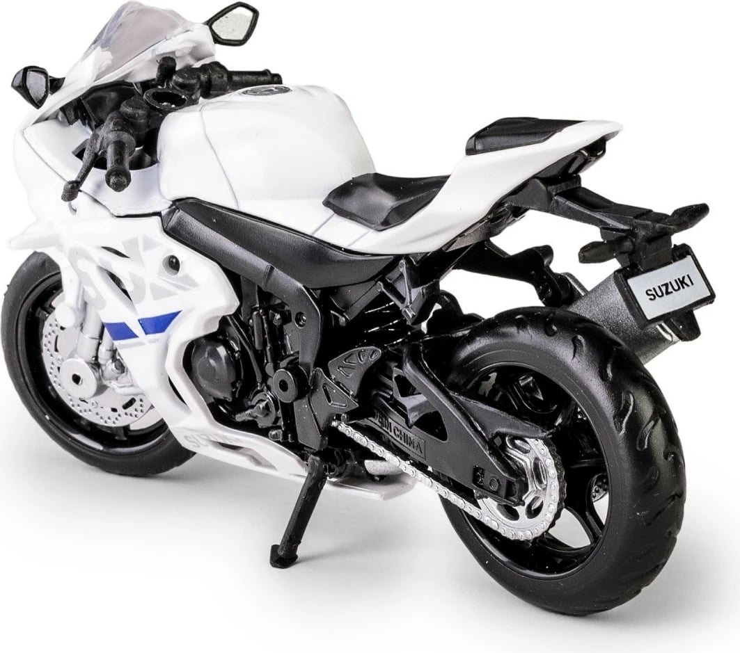 Model motor Daffi MSZ Suzuki GSX-R1000, 1:18, i bardhë