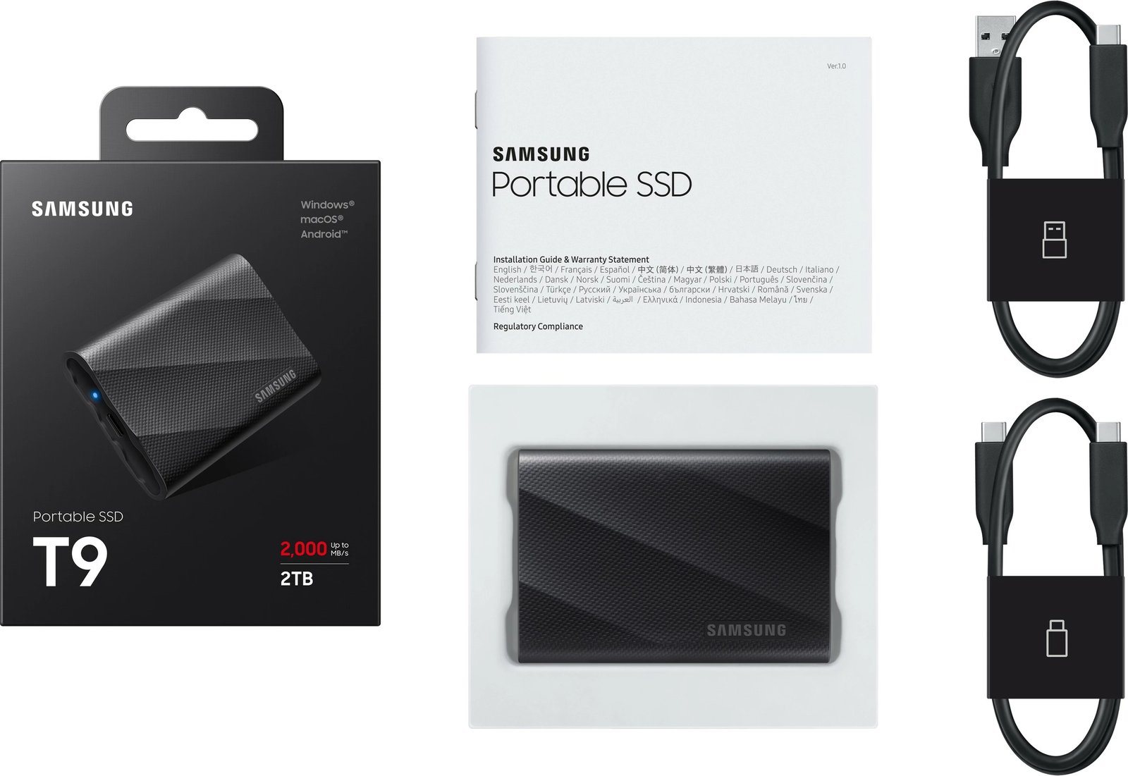 SSD Samsung MU-PG2T0B, 2 TB, USB Type-C, 3.2 Gen 2, e zezë SSD Samsung MU-PG2T0B, 2 TB, USB Type-C, 3.2 Gen 2, e zezë