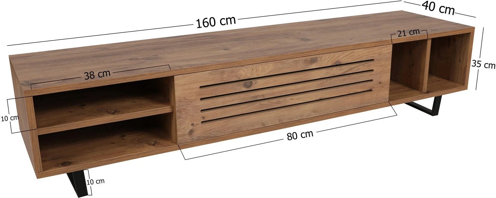 Komodë TV Skye Decor, ngjyrë Atlantic Pine