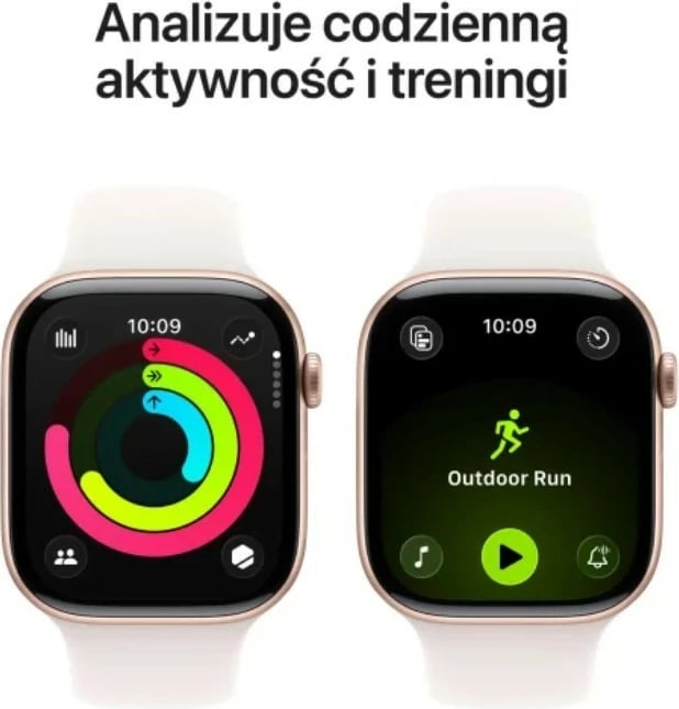 Smartwatch Apple Watch Series 11, 46 mm, alumin, 64 GB, rrip sportiv M/L, rozë e artë/rozë e butë