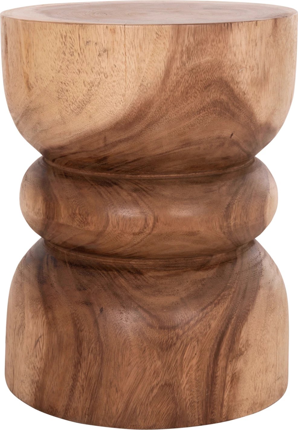 Stool anësor/tavolinë rrethore BELLO, dru suar natyral, FH9900.11, 35x46cm