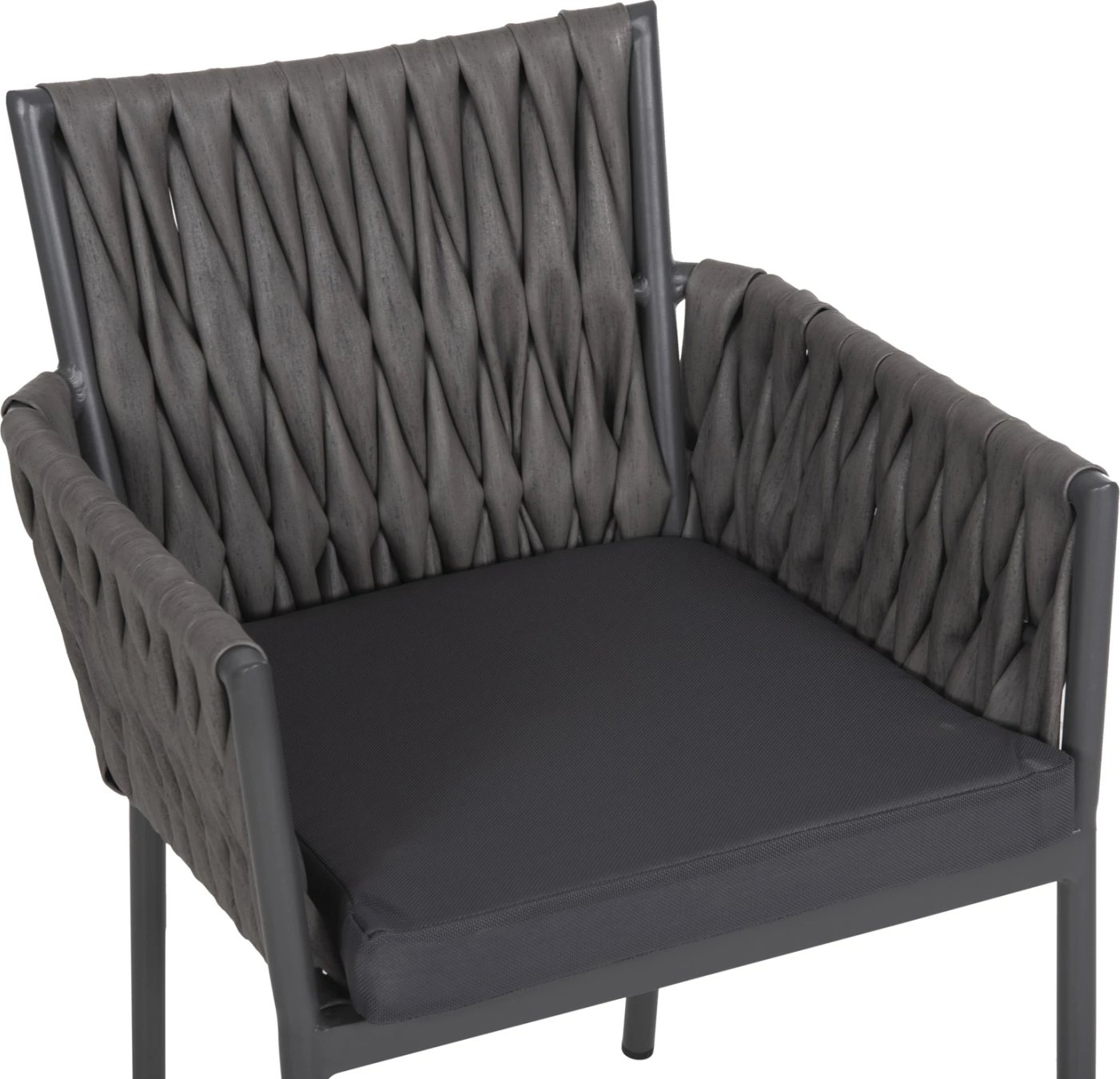 Karrige alumini MARTIN FH5564.12, kornizë antracit dhe ratan sintetik antracit, 56x56x80H cm