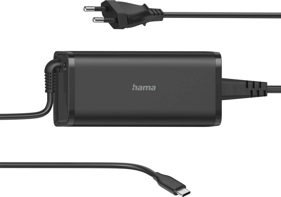 Adapter universal energjie Hama 200007, USB-C, 92W, për laptop/tablet/celular, i zi