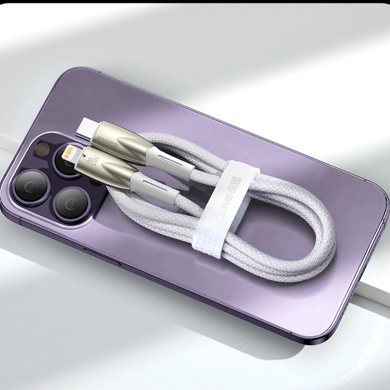 Kabllo karikimi dhe të dhënash Baseus Glimmer Series, USB-A në USB-C, 2m, 100W, e zezë