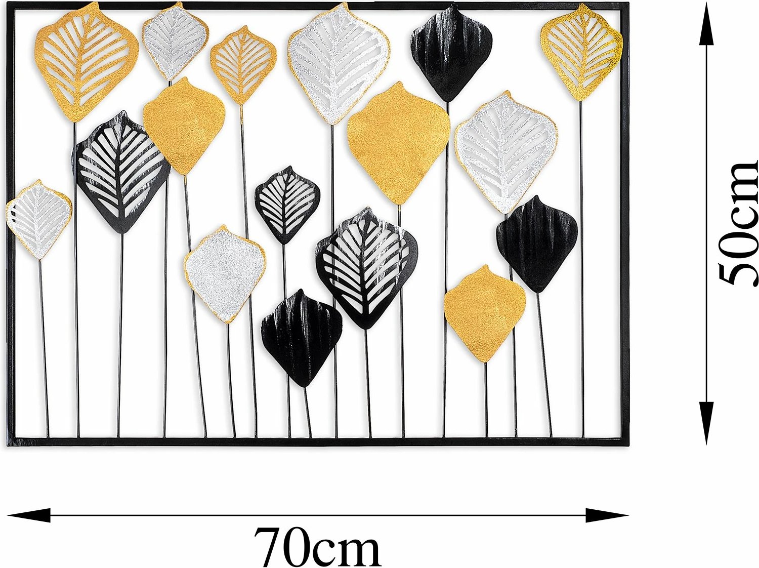 Aksesor dekorativ metalik për mur, Wallity, shumëngjyrësh, hornbeam