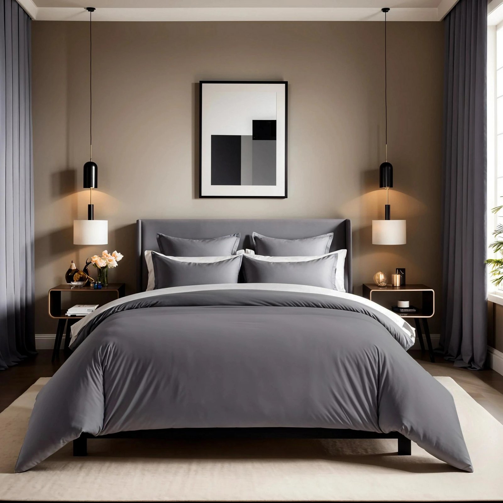 Mbulesë për jorgan King Ranforce, ngjyrë gri, L'essentiel, 240x220 cm