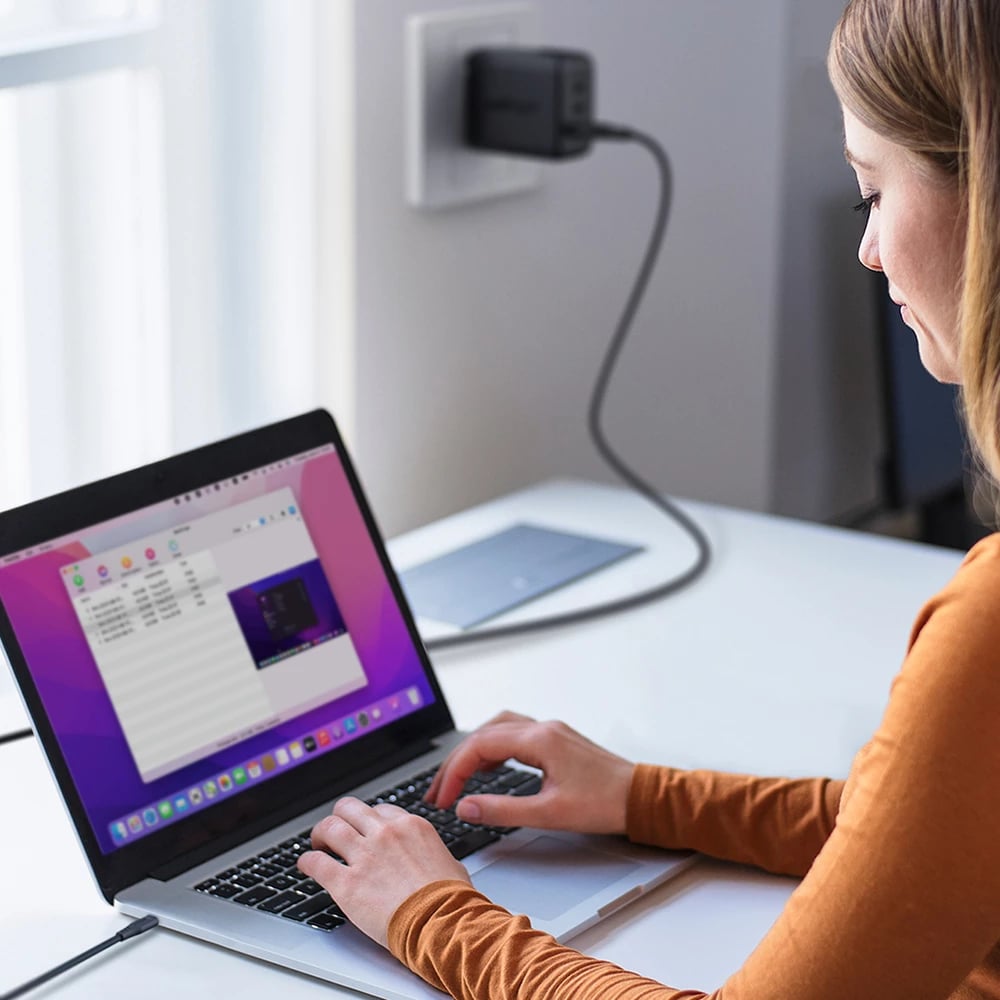 Kabllo USB Acefast C3-04, 1.2m, 3A, e zezë