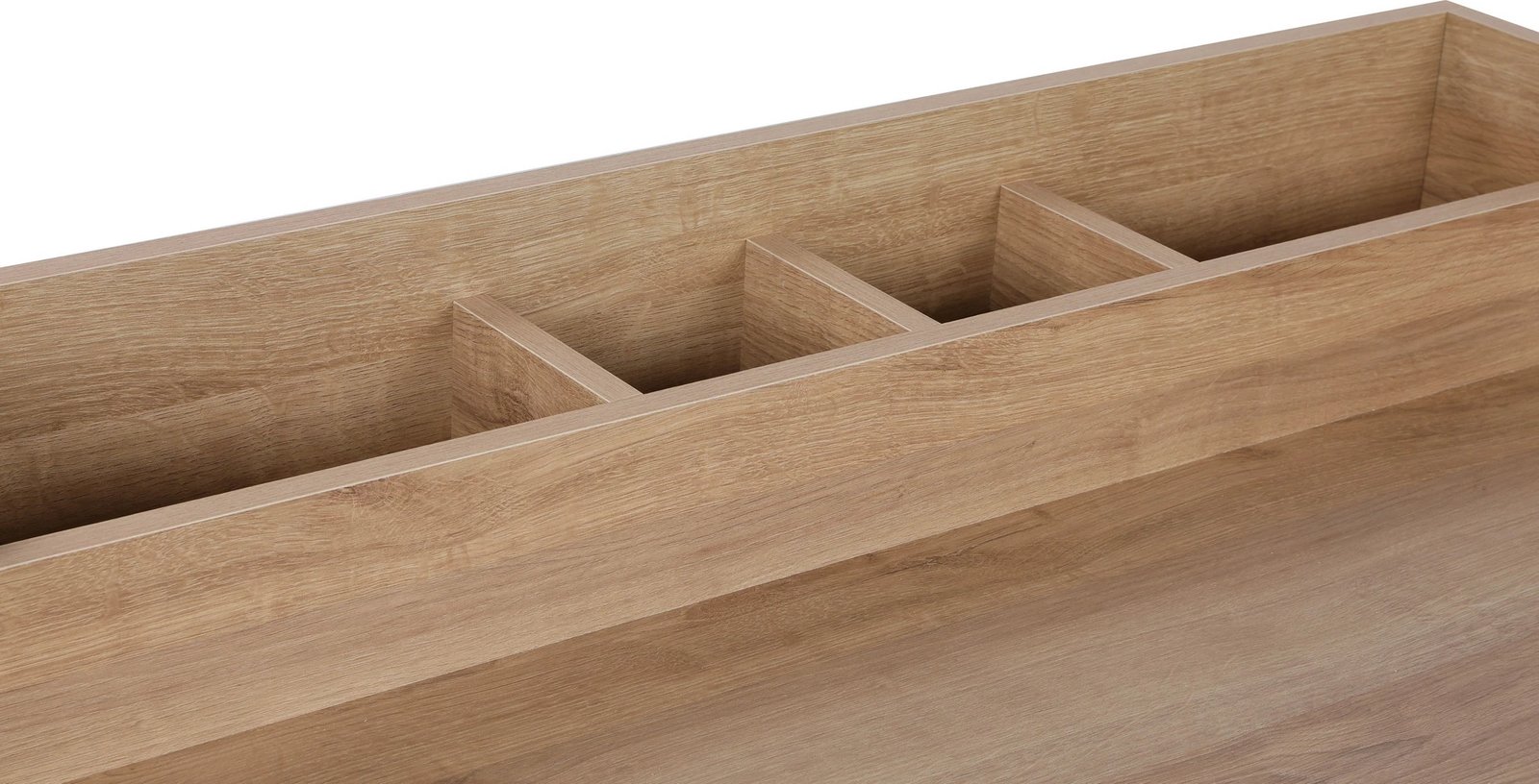 Tavolinë grimi Skye Decor, ngjyrë arre dhe e zezë, 100x50x89cm