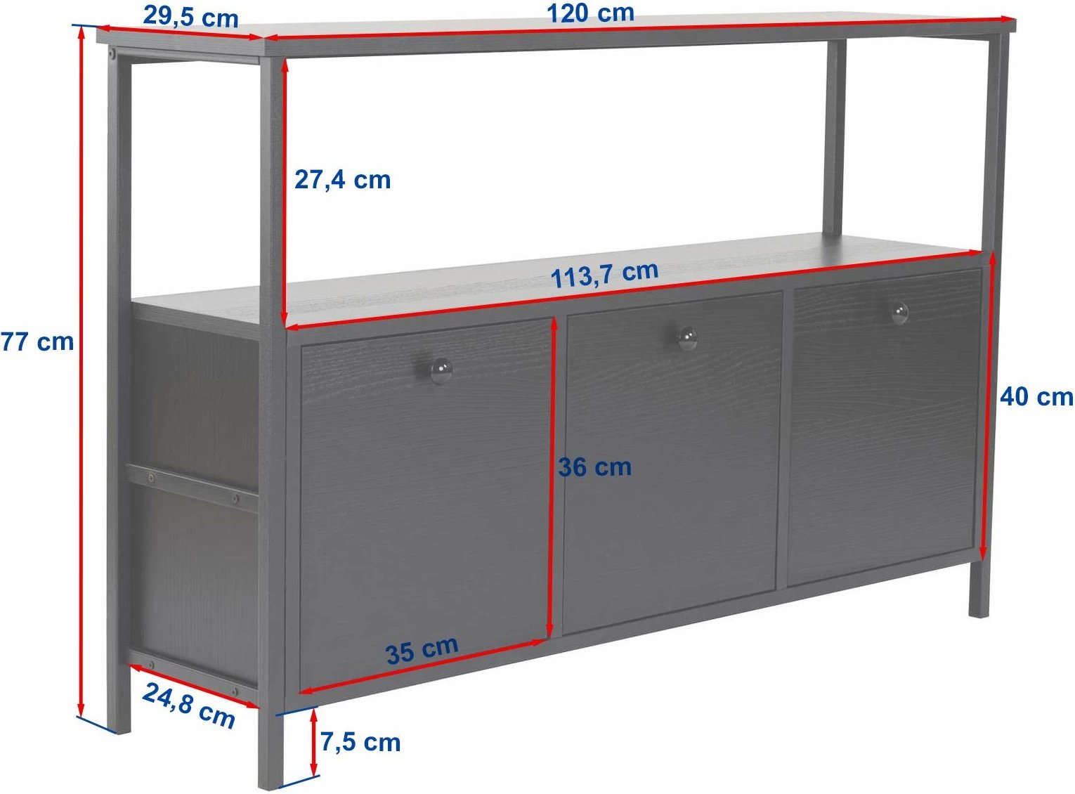 Konsol Nordure, Solace, ngjyrë pishë atlantike, e zezë