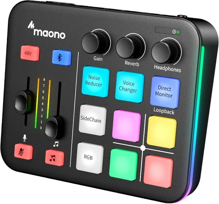 Kartë zanore Maono G1 Neo, e jashtme, me ndriçim RGB, e zezë