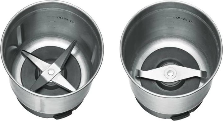 Mulli kafeje dhe erëzash, Rommelsbacher EGK 200, 2 enë çeliku inox, kontroll me puls, 240 x 125 x 125, argjendtë