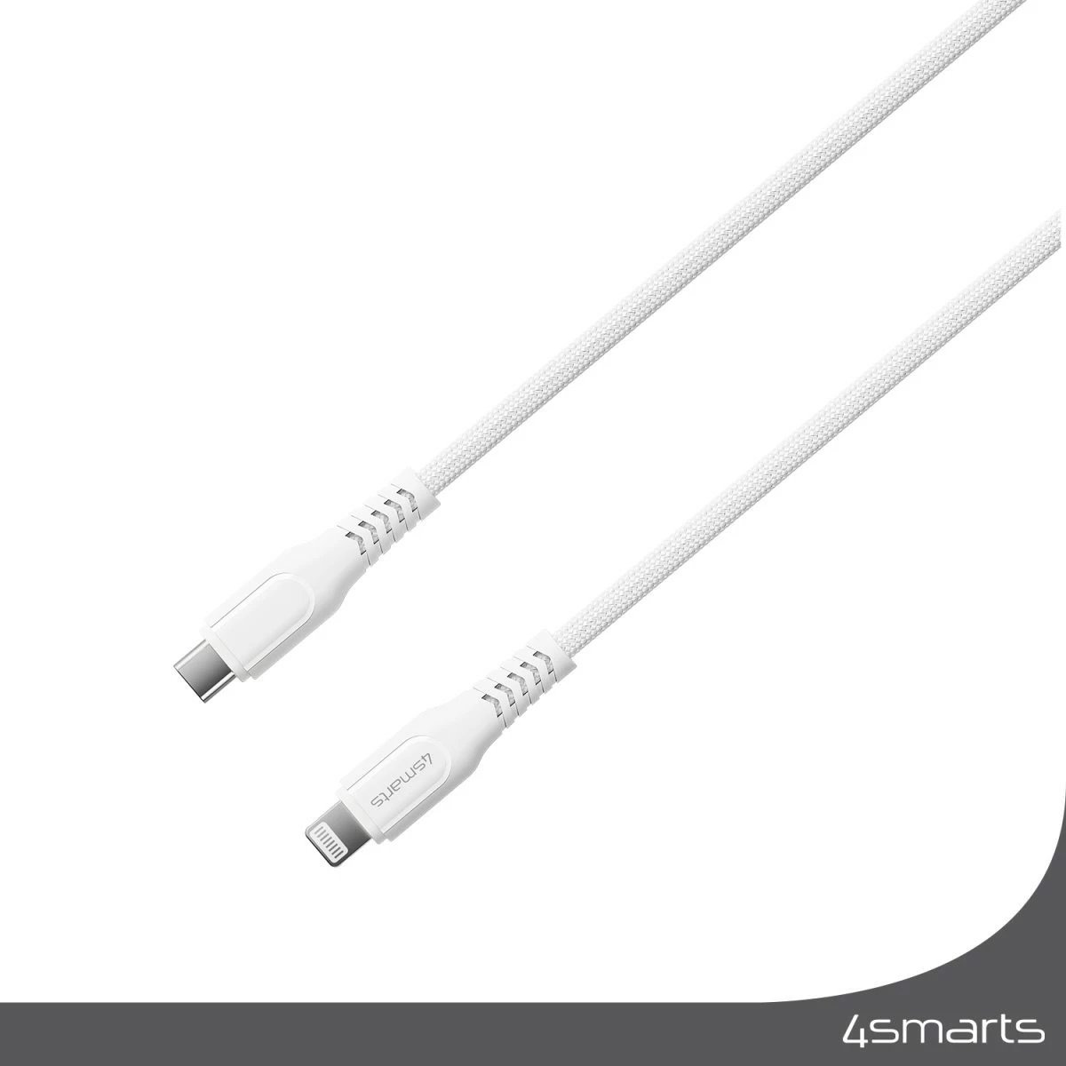 Kabllo USB-C në Lightning 4smarts 465592, 1.5 m, Silver, White