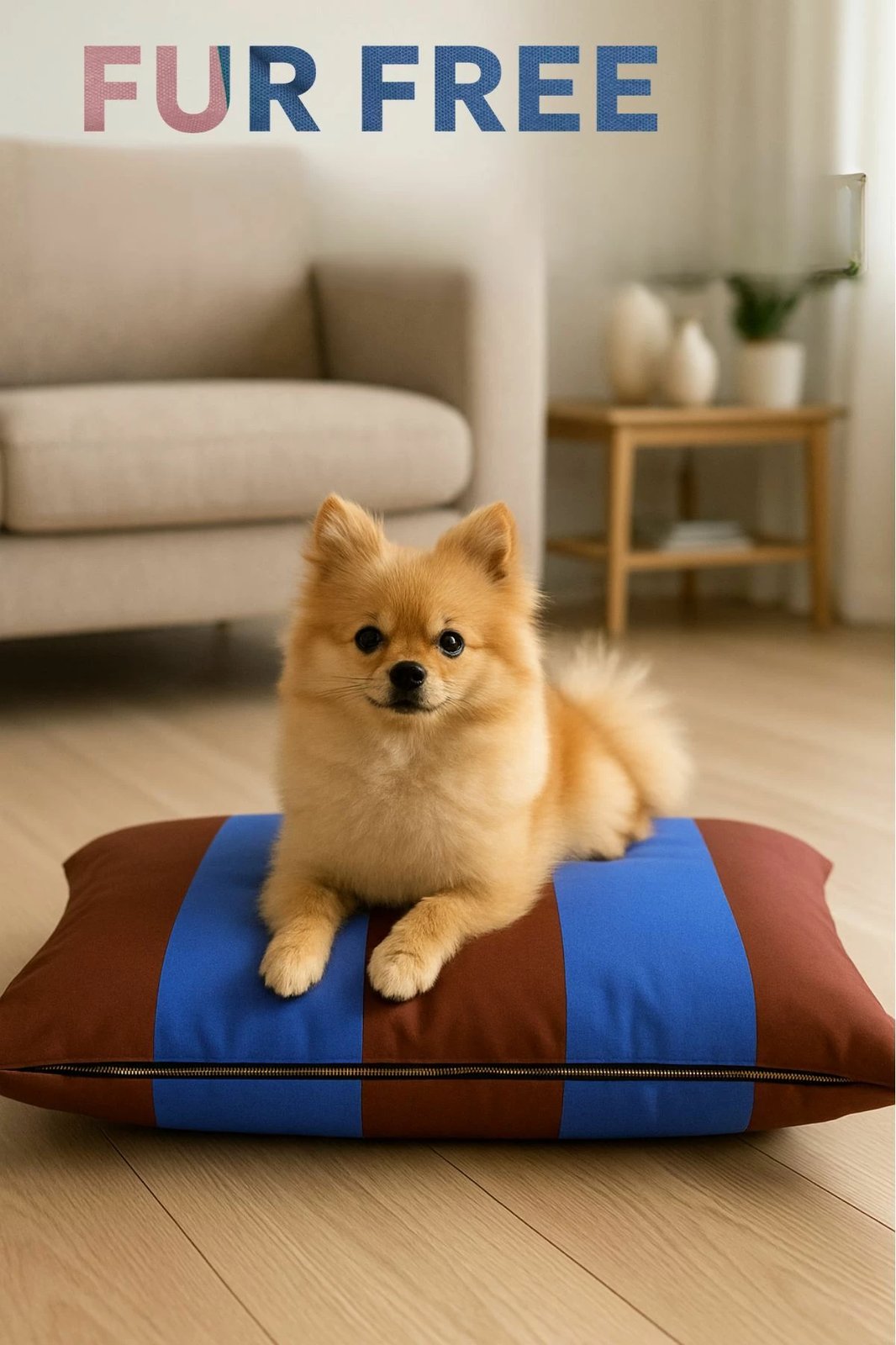 Shtrat për kafshë, Paws & Whiskers, Fur Free, 50x70, ngjyrë kafe, vjollcë