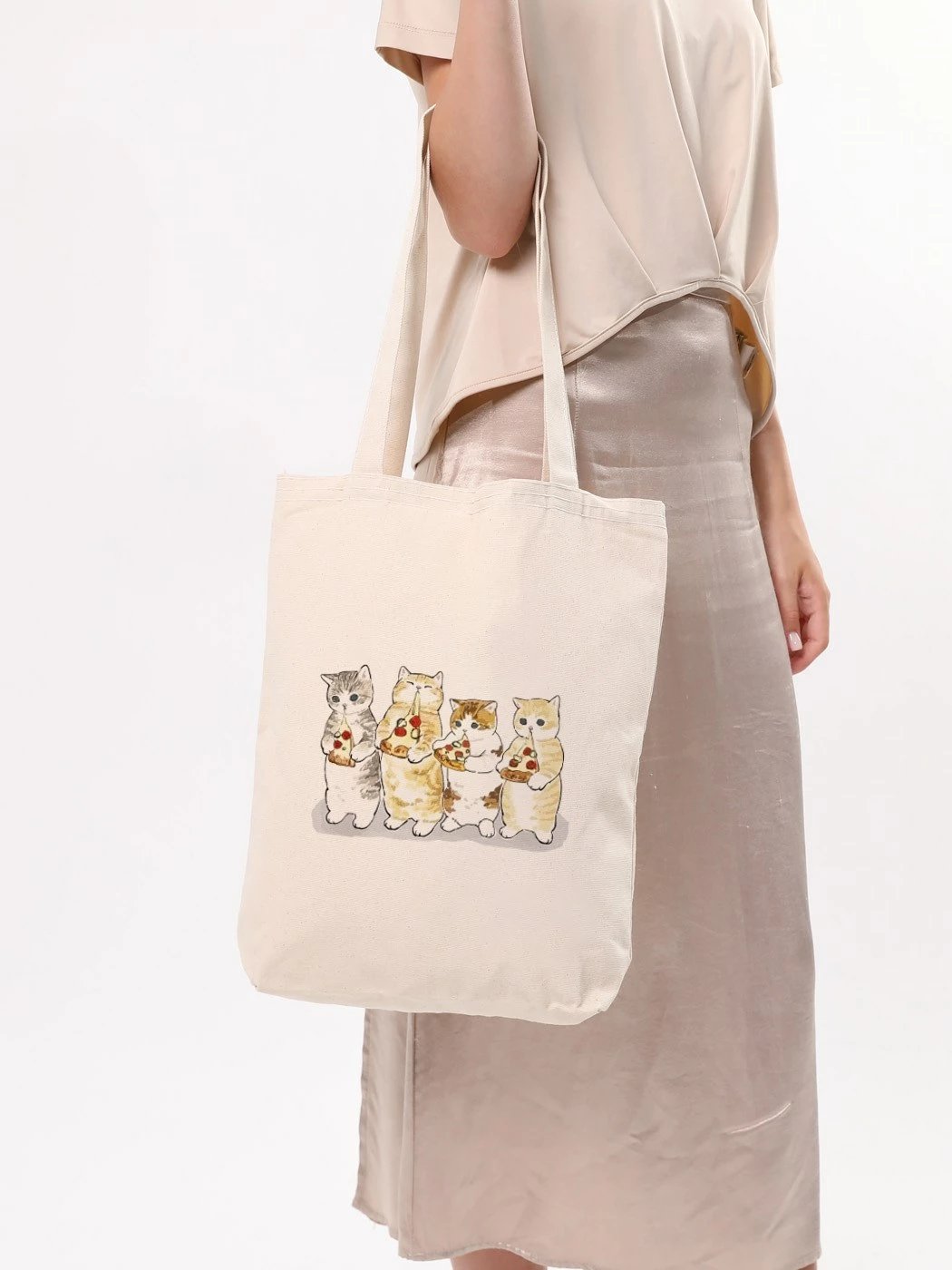 Torbë tote Zoozie Bags, krem, 1610