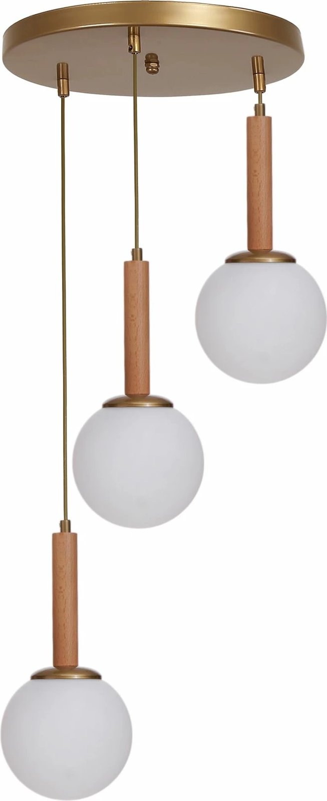 Llambadar Opviq, 9073-3, metal e xham, ngjyrë e bardhë, lis, ari