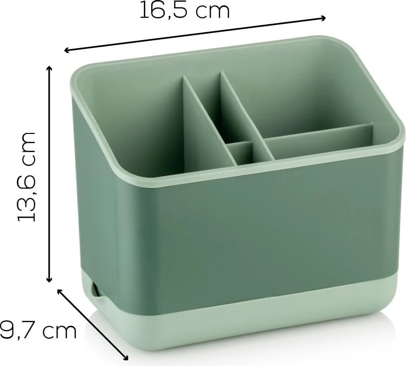 Set organizues plastik, ngjyrë e gjelbër, 2 copë, 16.5x10x14cm, Hermia 2LIBNM-8052
