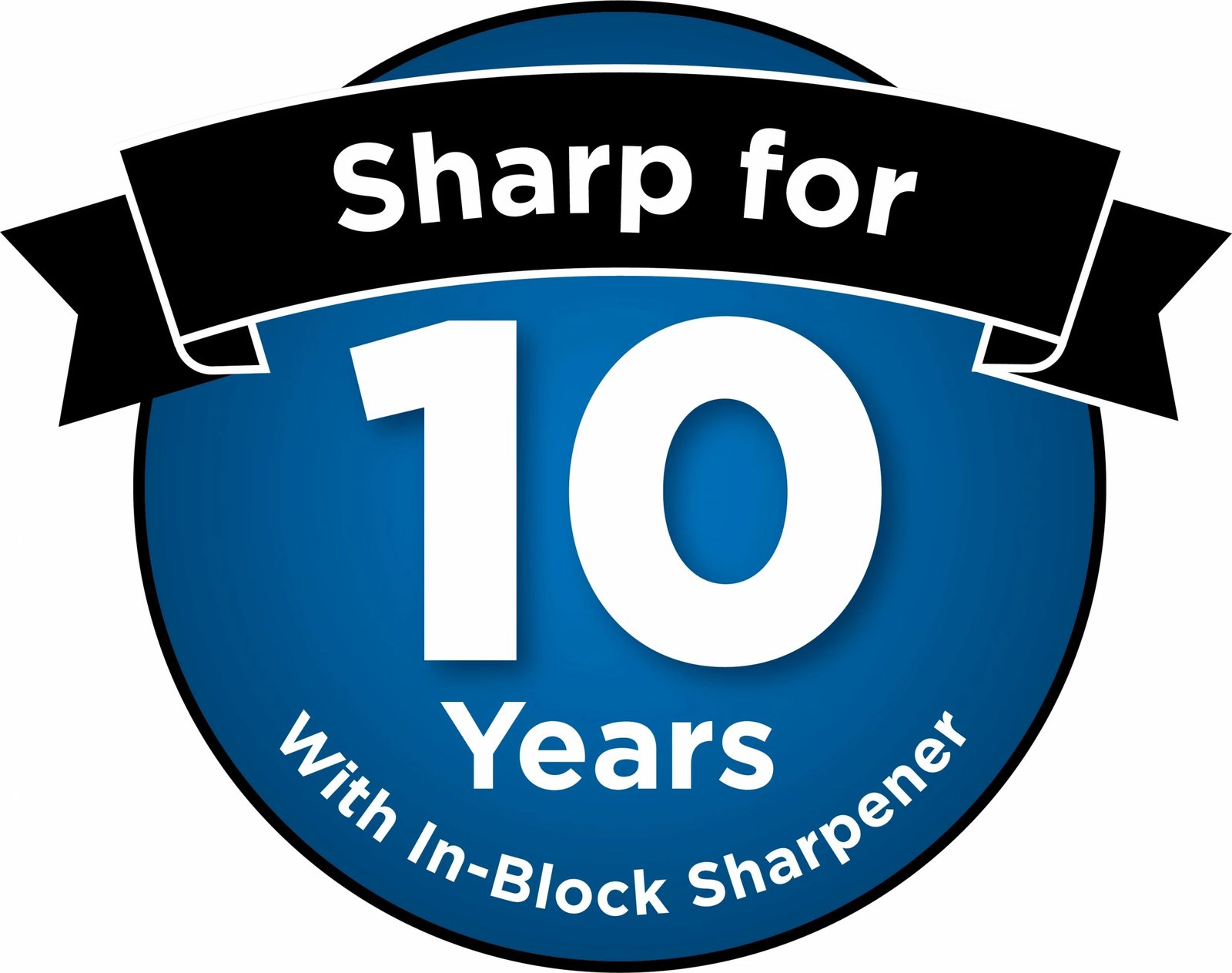 Set thika Ninja StaySharp me bllok mprehës, inox, zi/argjendtë