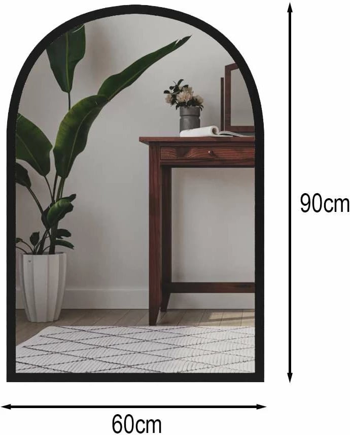 Pasqyrë dekorative, ngjyrë e zezë, Brilya, Skye Decor