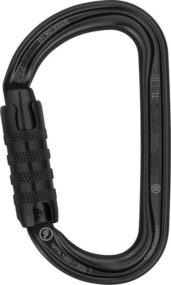 Karabinë PETZL AMD triact lock, e zezë