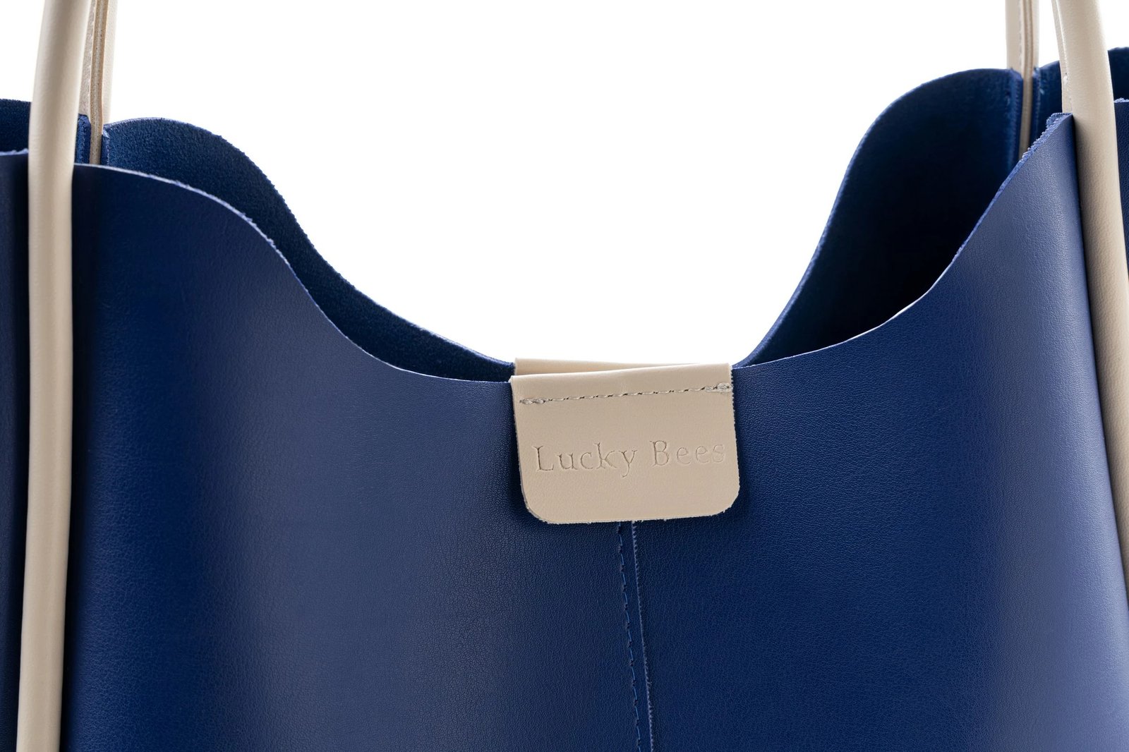 Çantë tote Lucky Bees, 1264 Farina, ngjyrë sax blue dhe krem