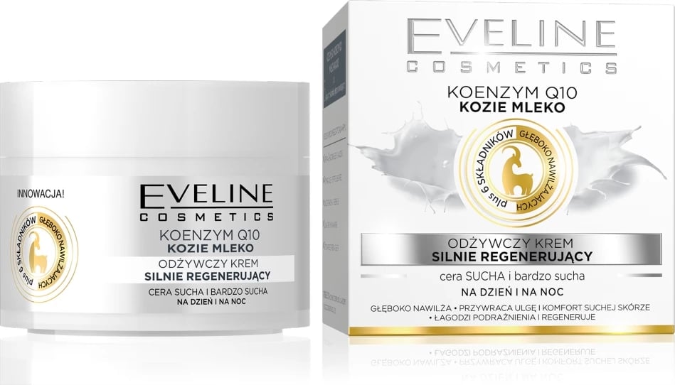 Krem për fytyrë Eveline Cosmetics Coenzyme Q10 + Nourishing Goat Milk Day/Night për femra, 50ml