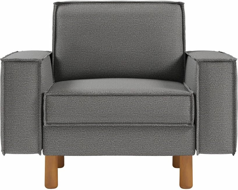 Karrige njëvendëshe Sparrow, ngjyrë obsidian, këmbë druri arre