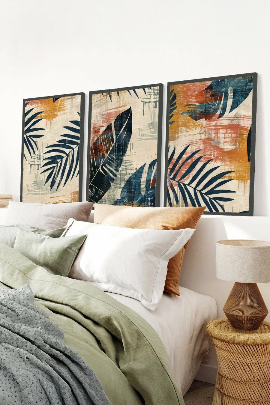 Pikturë dekorative me kornizë MDF (3 copë), Wallity, Huhu468S, 50x70