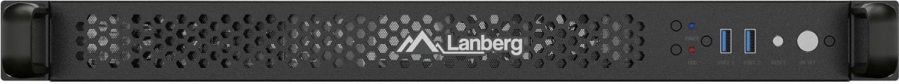 Kasë serveri RACK 1U Lanberg SC01-3001-10B Mini-ITX, 19", 4x40mm PWM, 1 PCI, FLEX PSU, 2x USB 3.0, 300mm e zezë