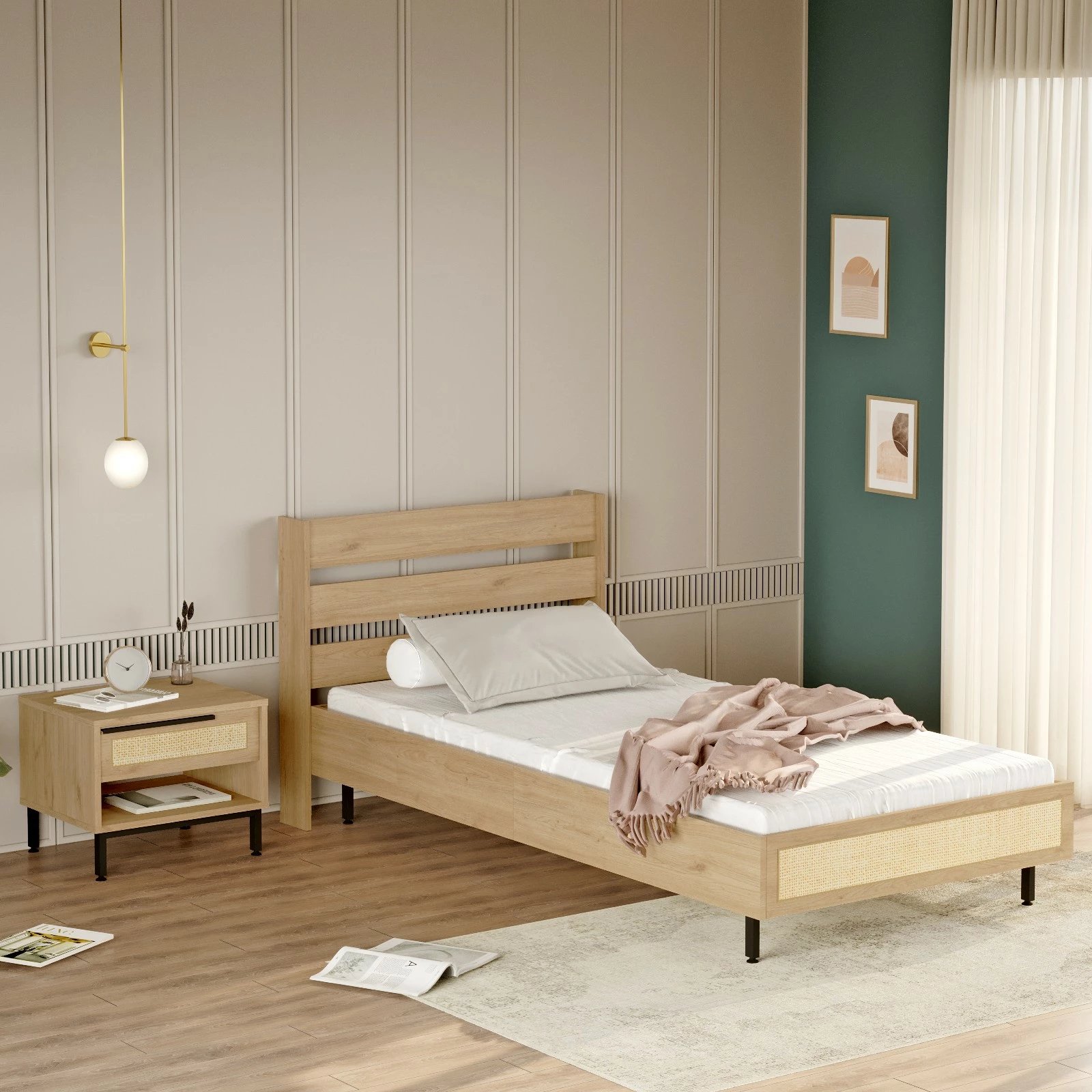 Set dhome për të rinj Skye Decor, ngjyrë lisi, ON22-SU