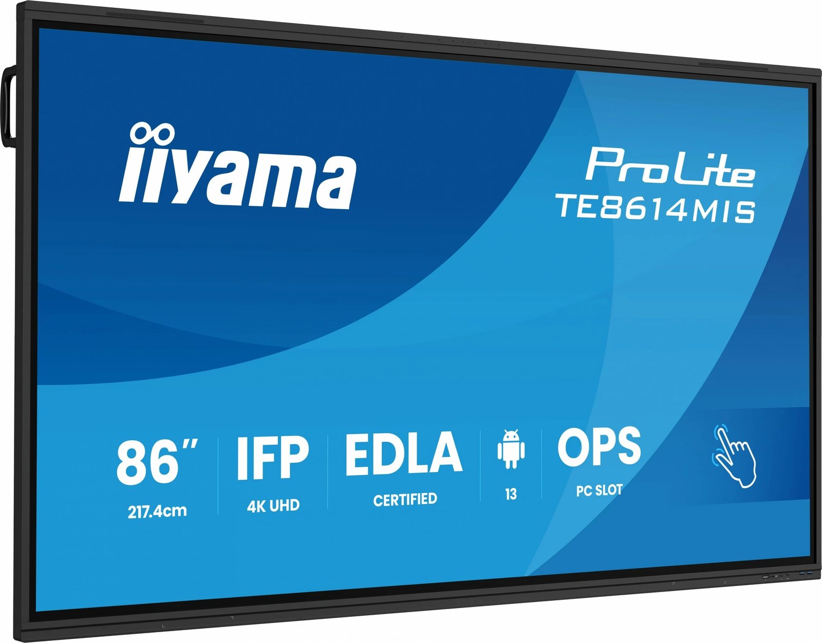 Monitor interaktiv iiyama ProLite TE8614MIS-B2AG 86 inç 4K UHD Wi-Fi zi