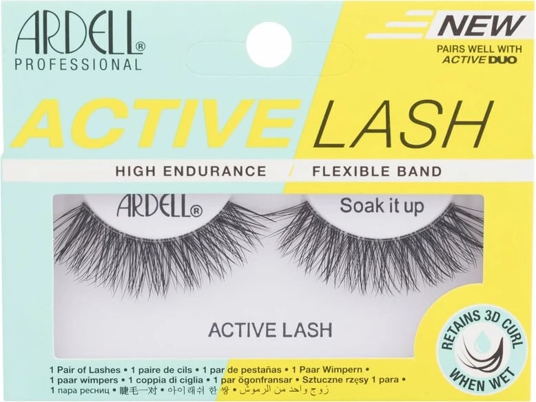 Qerpikë të rremë Ardell Active Lash Soak It Up për femra black 1 copë