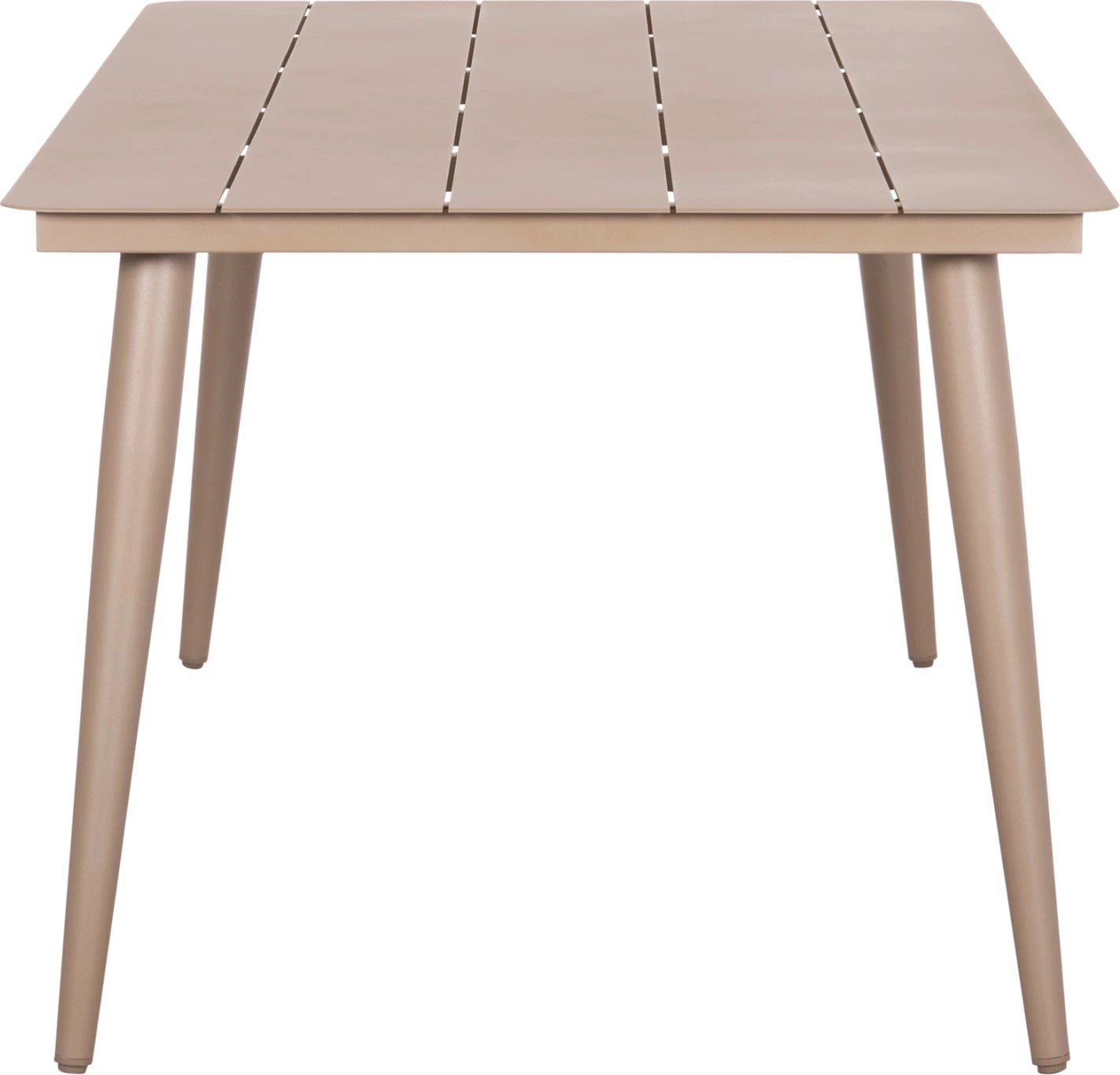 Tavolinë drejtkëndëshe ngrënieje alumini, ngjyrë kapuçino, HIGER FH6291.04, 160x90x78cm