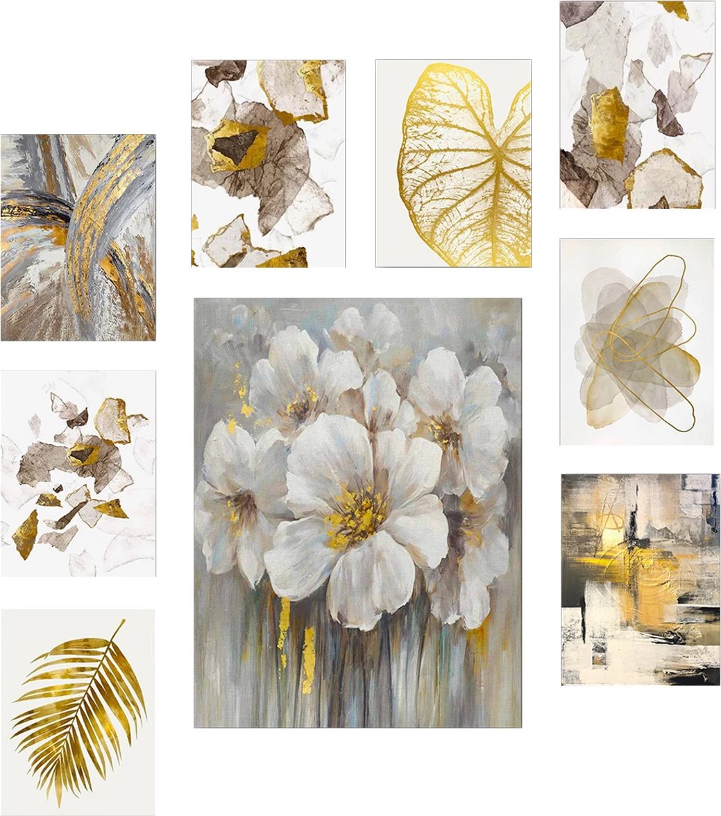 Set pikturash dekorative MDF, shumëngjyrëshe, 9 copë, Wallity, 9MDF04YS